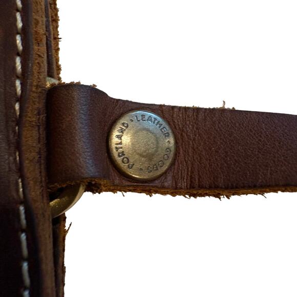 Portland Leather Goods Brown Leather Envelope Clutch Wristlet - Picture 7 of 15